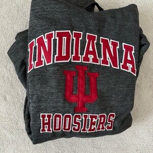 Colosseum Indiana Hoosiers Gray and Red Hoodie